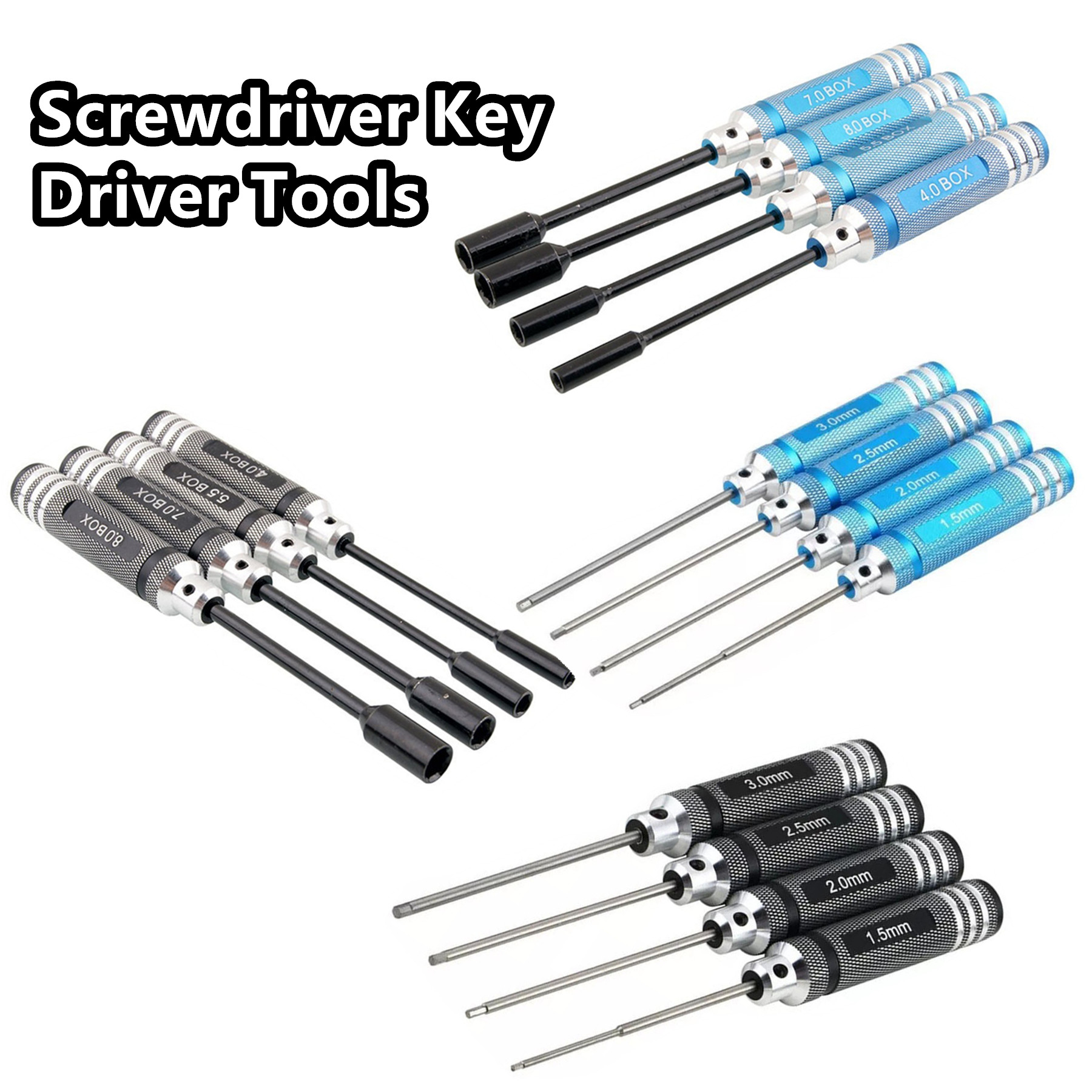 Rc Hobby Electric Screwdriver - 4 個チタン六角ドライバーセット 1.5/2.0/2.5/3.0 ミリメートル - RC