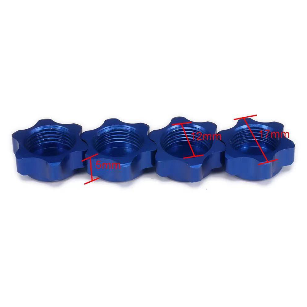 Rc Hobby Nut - 4個入り 17mm ホイールハブ六角ナット用防塵カバー 1/8 RCホビーカーパーツ 80123
