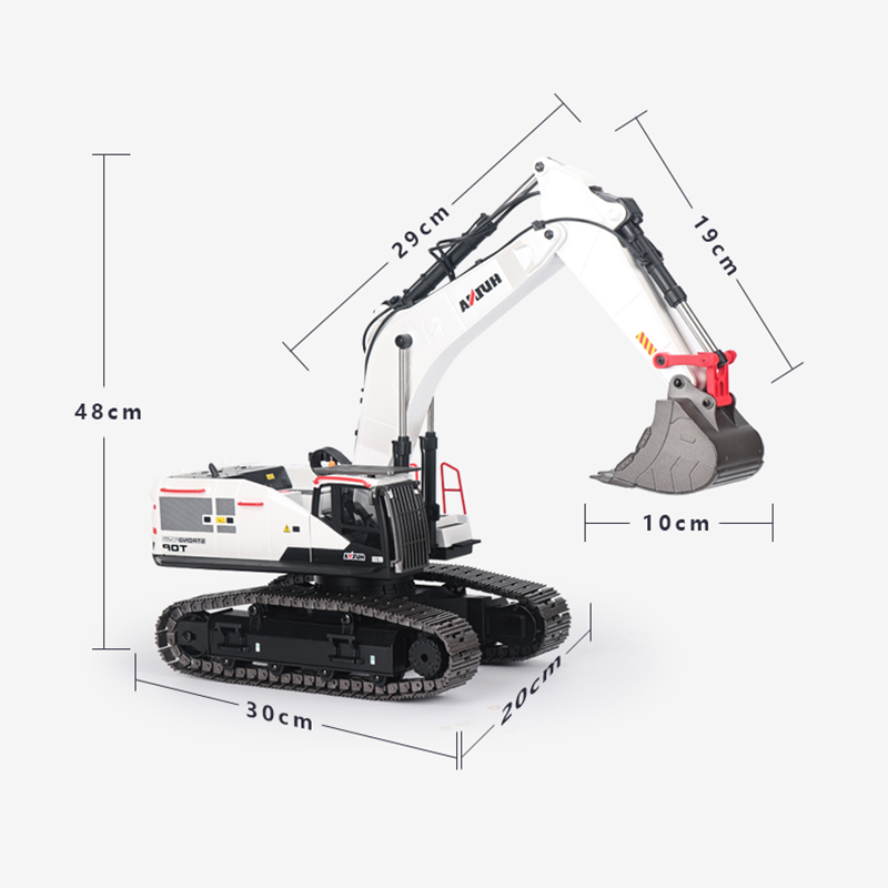 Rc Hobby Excavator - RC ショベルカー 1/14 HUINA メタルトラック車リモートコントロールモデル 1594