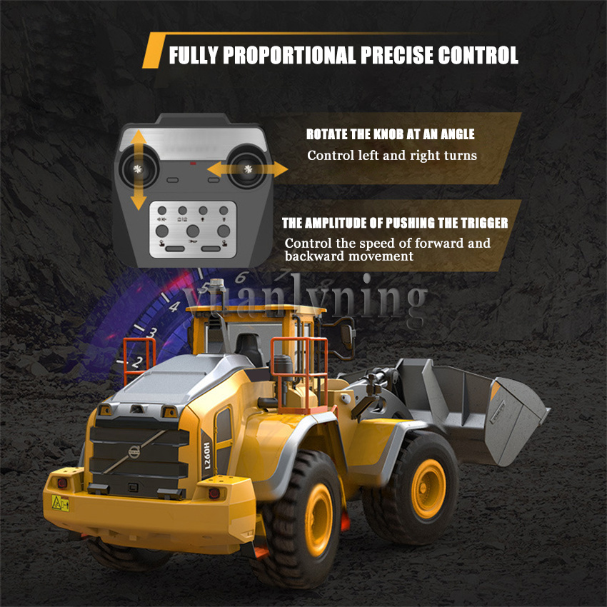 Rc Hobby Excavator - 1/16 電動リモコンカー 合金製 RCカー ショベルカー エンジニアリングモデルカー