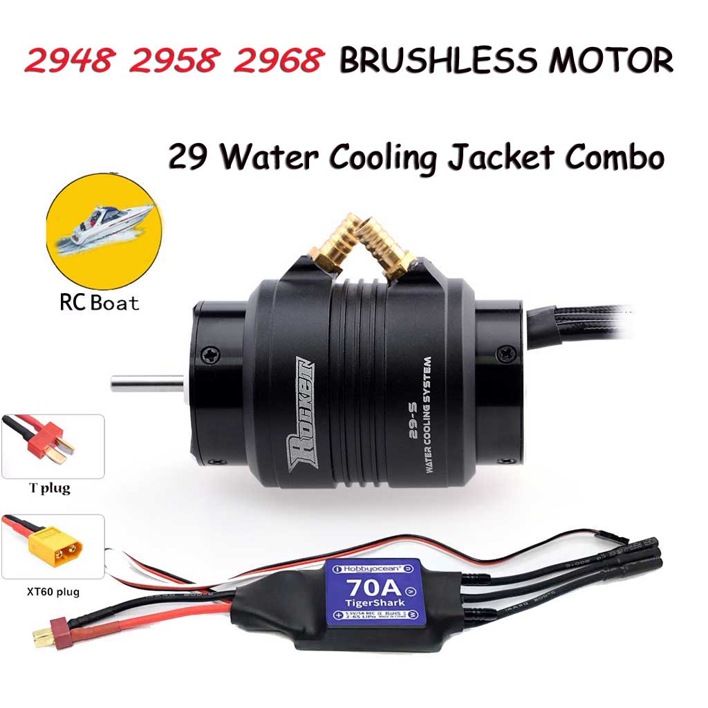 Rc Hobby Land - ブラシレス水冷ジャケット,escコンボ,rcボート,ROCKET-RC 2968 2958 29-s 29-l,70a,traxxas blast
