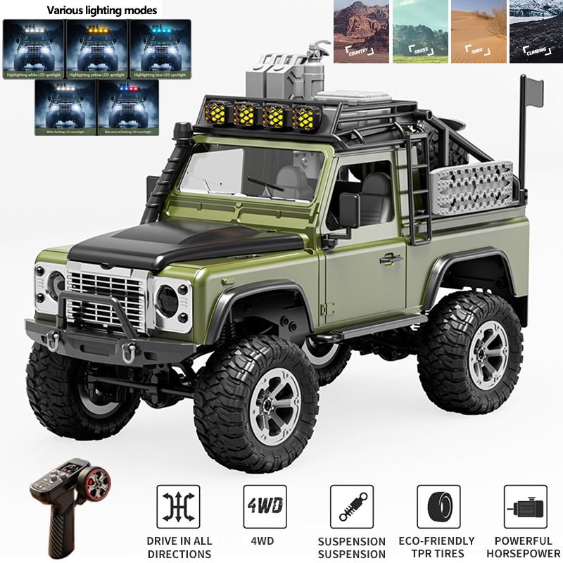Rc Hobby Horizon - KF90 1:12 4WD RCクライミングカー オフロード LEDライト付き
