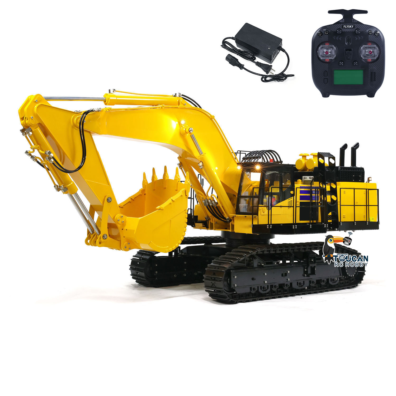 1/8スケールRC油圧ショベルPC1250メタルヘビーデュー - Rc Hobby Excavator のレビューと価格