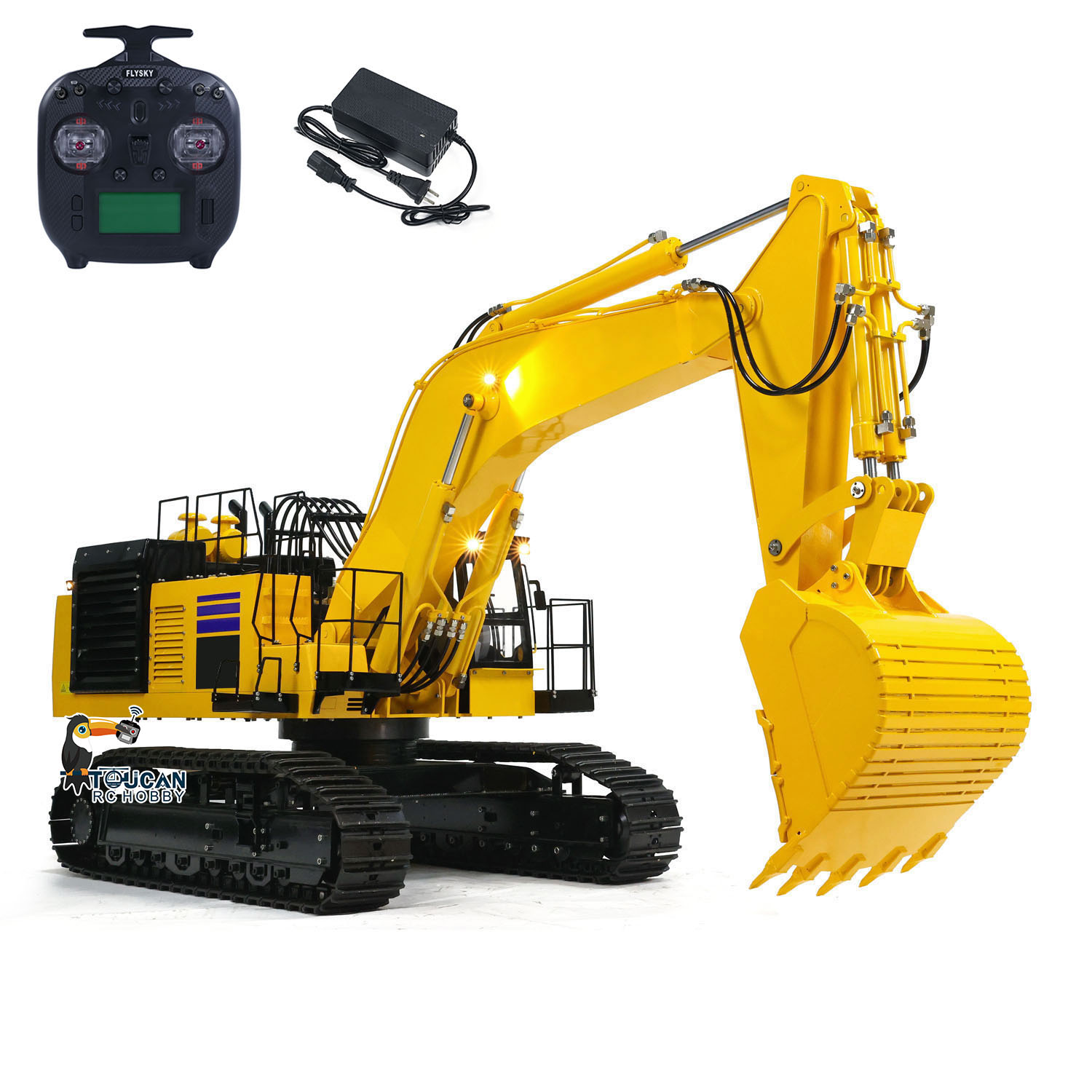 1/8スケールRC油圧ショベルPC1250メタルヘビーデュー - Rc Hobby Excavator のレビューと価格