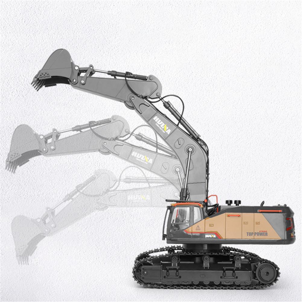 Huina-男の子用の大型リモコン合金掘削機、22チャンネル - Rc Hobby Excavator のレビューと価格