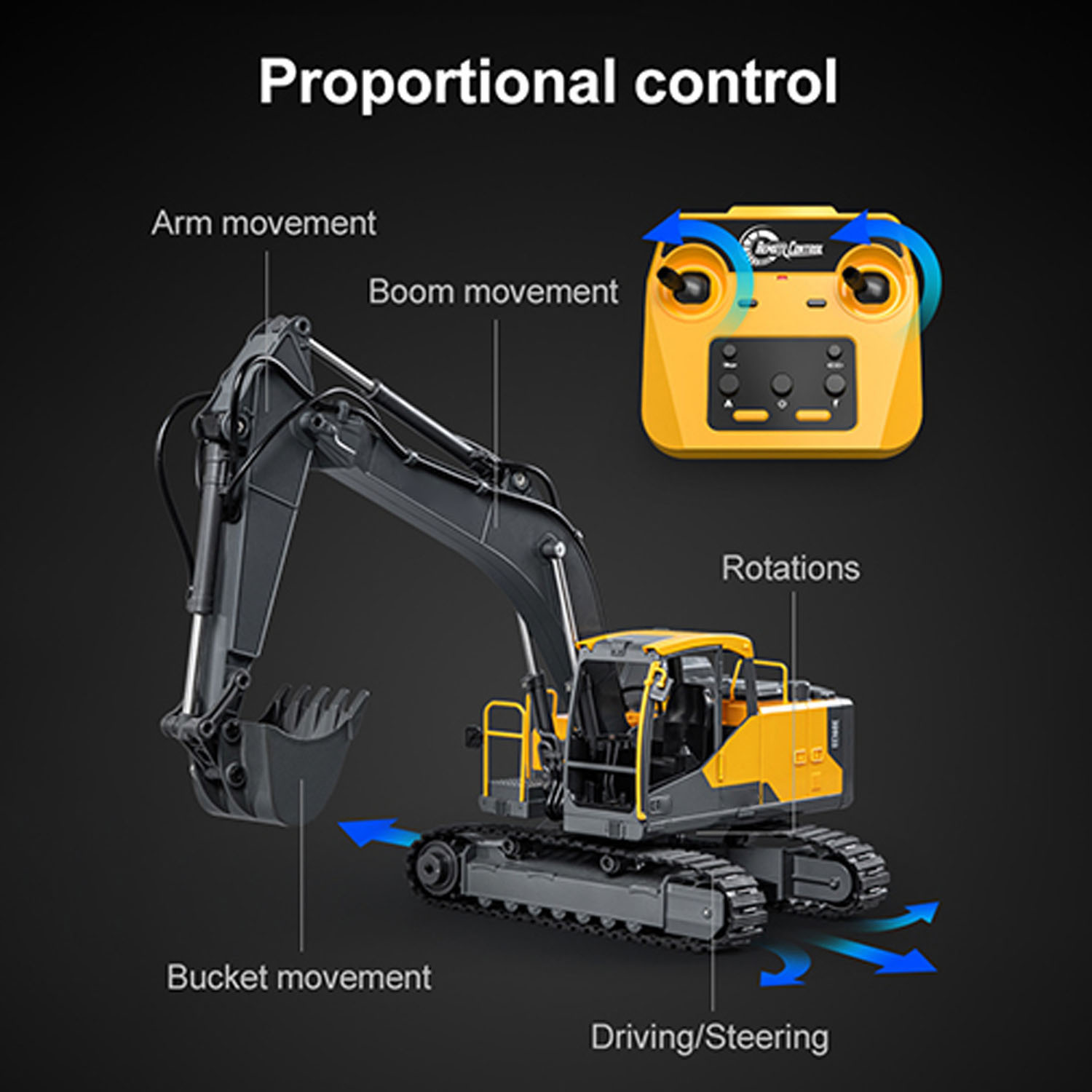 1/16 DoubleE E598 003 電動リフティング - Rc Hobby Excavator のレビューと価格