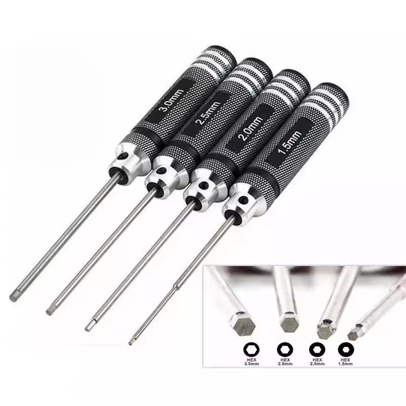 4 個 1.5/2/2.5/3.0 ミリメートルブラック六角 - Rc Hobby Electric Screwdriver のレビューと価格