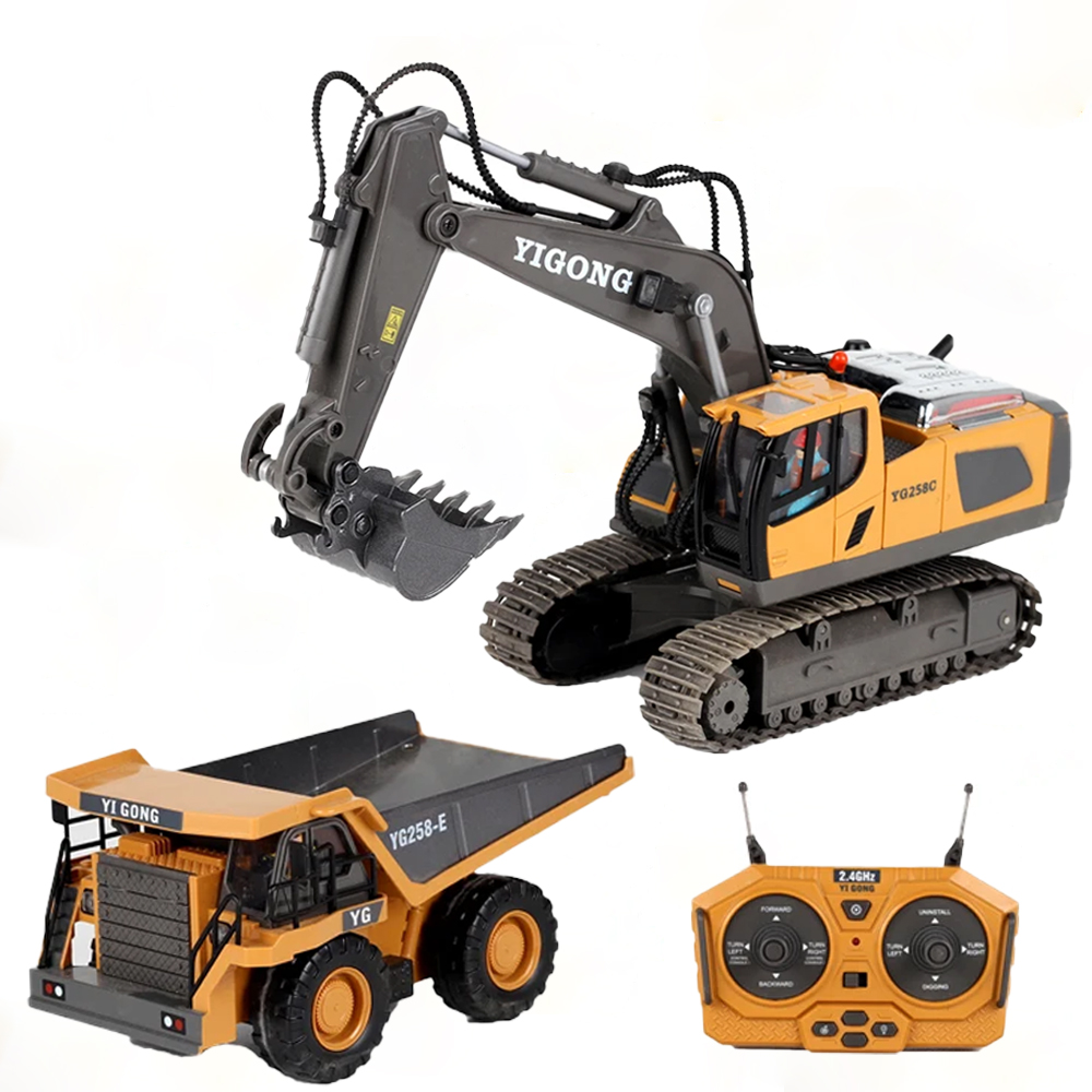 4WD合金製RC掘削機ブルドーザー ダンプトラック 電動リモ - Rc Hobby Excavator のレビューと価格