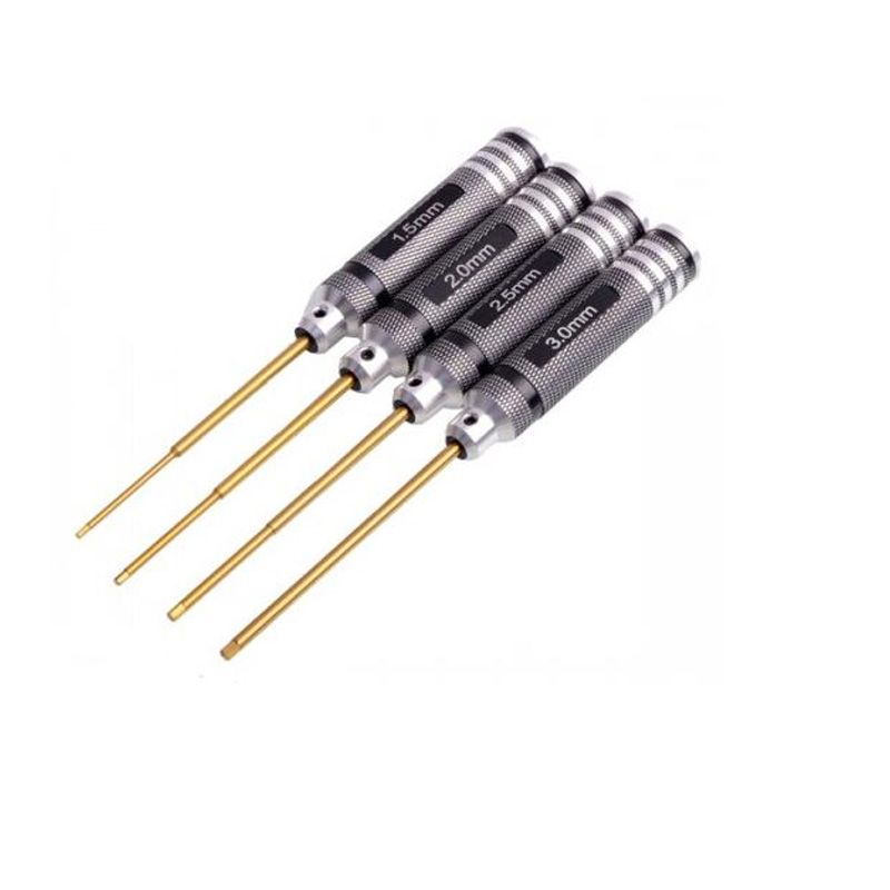 RC ツール 4 個六角ドライバーセットチタンメッキ硬化 1 - Rc Hobby Electric Screwdriver のレビューと価格