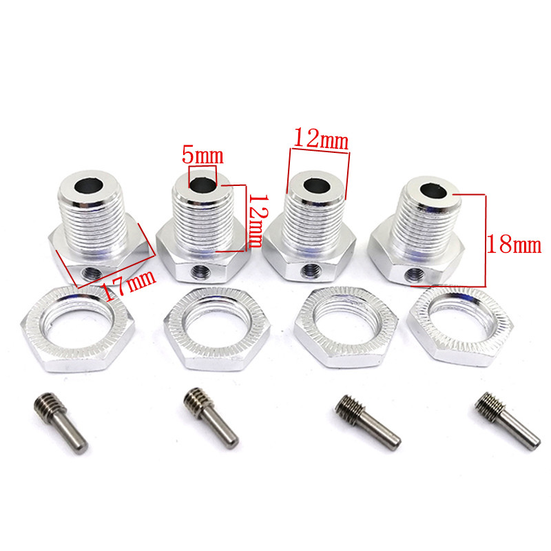 4 個 RC カーアップグレードメタルホイール六角ハブ 17 - Rc Hobby Nut のレビューと価格