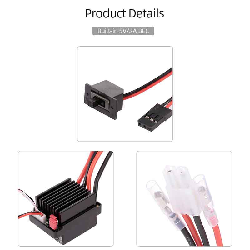 NEEBRC 320A ブラシ付きESC 60A 電子スピー - Rc Hobby Engine のレビューと価格